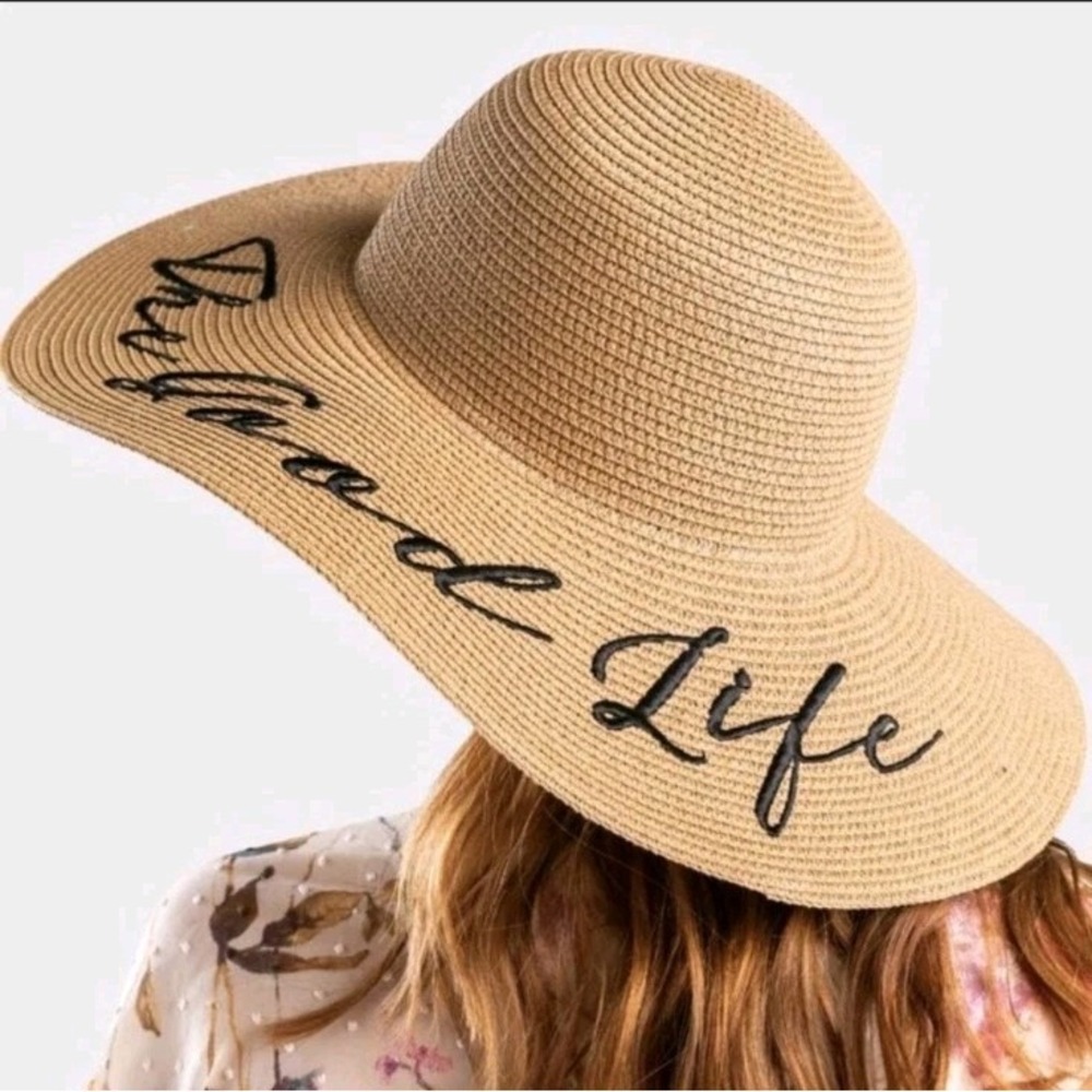 Francesca's Large‎ Floppy "The Good Life" Sun Hat Beach Hat Vacation Retirement